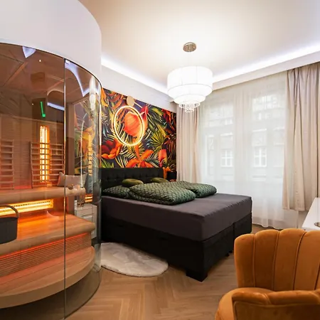 شقة Luxusni Designovy Emotion Se Saunou V Srdci Kralovskych Vinohrad